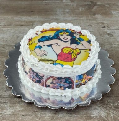 Queque tradicional con imagen de papel de arroz